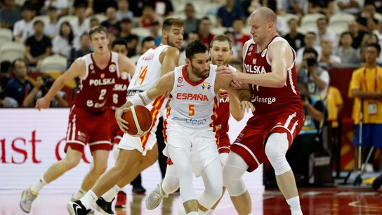 Rudy Fernández, en acción contra Polonia Rudy Fernández, en acción contra Polonia