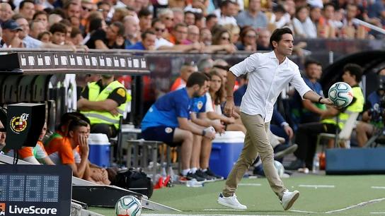 Marcelino, durante un partido del Valencia Marcelino, durante un partido del Valencia