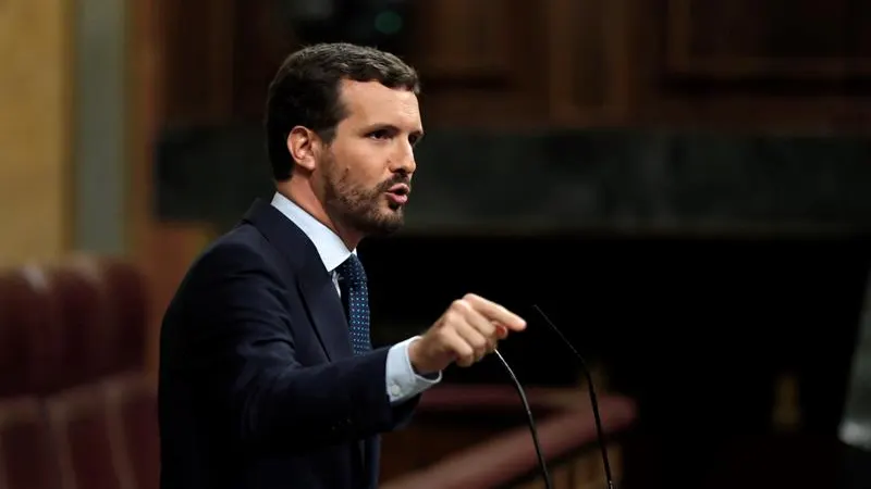 El líder del PP, Pablo Casado