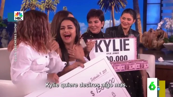 Kylie Jenner sorprende en pleno directo con Ellen DeGeneres: regala 750.000 dólares a una ONG que ayuda a empoderar a las mujeres