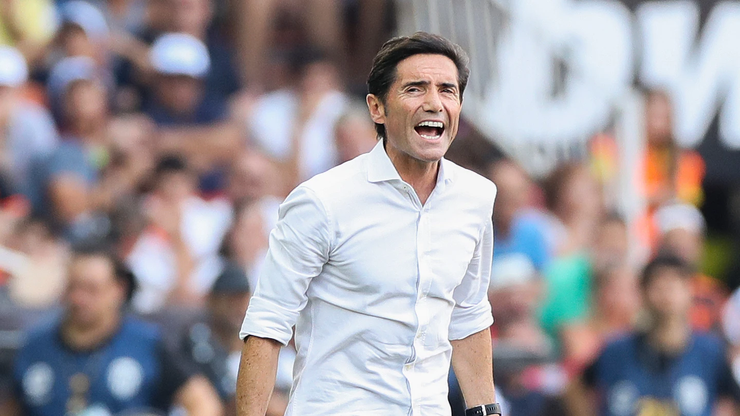 Marcelino García Toral, durante un partido del Valencia Marcelino García Toral, durante un partido del Valencia