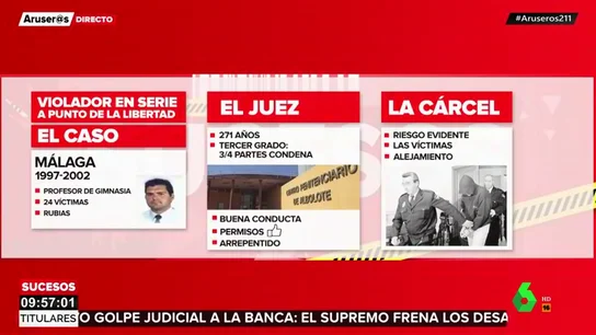 El violador en serie de Málaga podrá pedir la libertad condicional en menos de dos semanas El violador en serie de Málaga podrá pedir la libertad condicional en menos de dos semanas