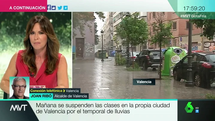 Joan Ribó: "El peligro de lluvias intensas sobre Valencia es muy grande"