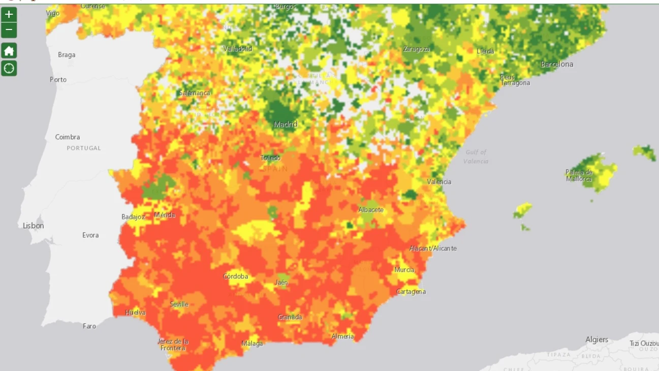 Imagen de la herramienta de búsqueda lanzada por el INE