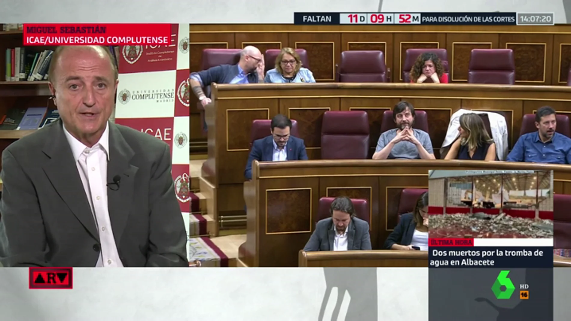 Miguel Sebastián: "Si vamos a elecciones, los partidos tienen que decir si van a seguir bloqueando"