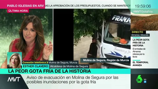 La alcaldesa de Molina de Segura pide "máxima prudencia y sentido común" ante el riesgo de desbordamiento del río La alcaldesa de Molina de Segura pide "máxima prudencia y sentido común" ante el riesgo de desbordamiento del río