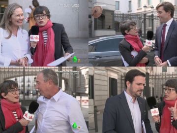 Victoria Rosell, Pablo Montesinos, Thais Villas y Alberto Garzón con Thais Villas Victoria Rosell, Pablo Montesinos, Thais Villas y Alberto Garzón con Thais Villas