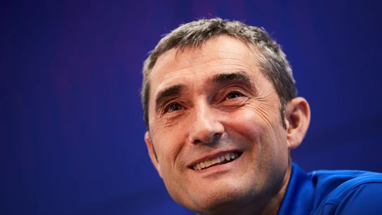 Ernesto Valverde, durante la rueda de prensa Ernesto Valverde, durante la rueda de prensa