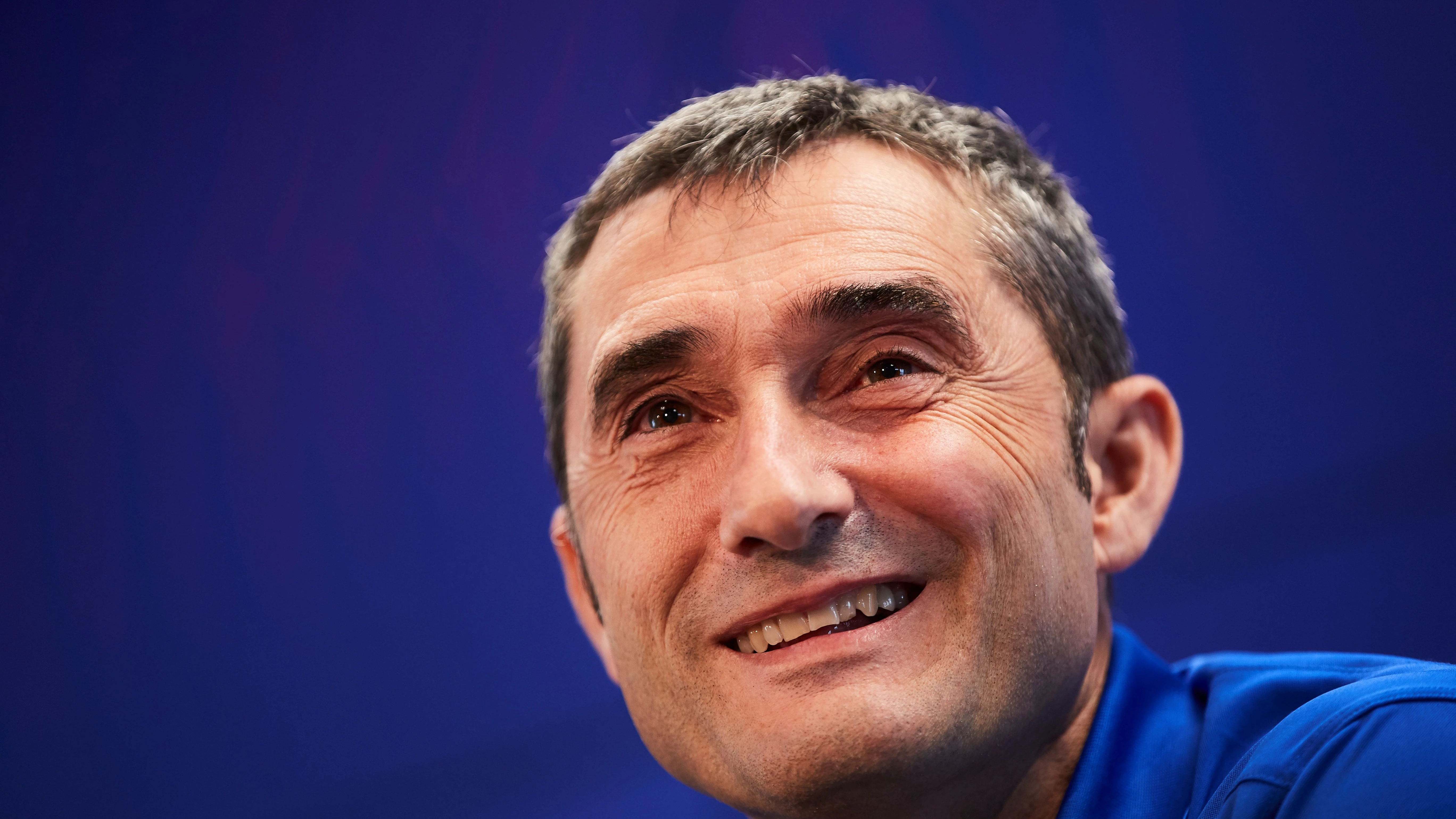 Ernesto Valverde, durante la rueda de prensa