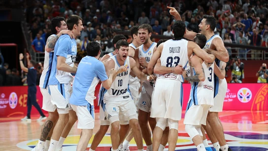 Argentina celebra su triunfo contra Francia Argentina celebra su triunfo contra Francia