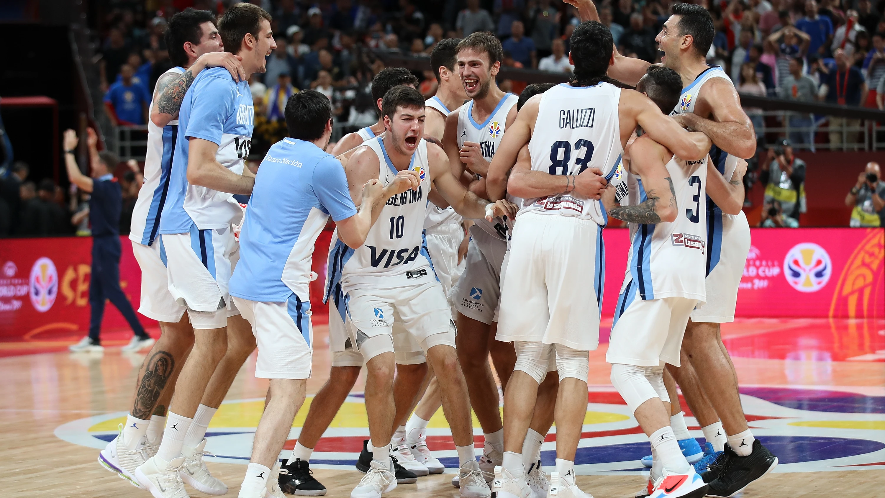 Argentina celebra su triunfo contra Francia