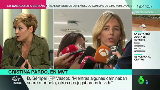 Cristina Pardo, sobre Cayetana Álvarez de Toledo: "Va por libre. Cree que representa al PP de Pablo Casado, pero no es verdad" Cristina Pardo, sobre Cayetana Álvarez de Toledo: "Va por libre. Cree que representa al PP de Pablo Casado, pero no es verdad"