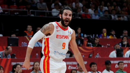 Ricky Rubio celebra un punto Ricky Rubio celebra un punto