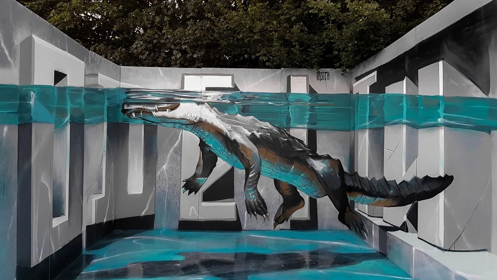 Graffiti 'Alligator Upfest' de Odeith