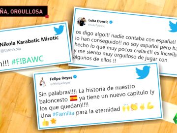 Pau Gasol y Felipe Reyes felicitan a la Selección por su clasificación a la final del Mundial