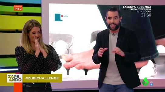 Isabel Zubiaurre se enfrenta al 'Zubi Challenge' en Zapeando: "Esta prueba puede acabar muy mal" Isabel Zubiaurre se enfrenta al 'Zubi Challenge' en Zapeando: "Esta prueba puede acabar muy mal"