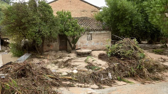 Una casa en Ontinyent donde se desbordó el río Clariano por la Gota Fría Una casa de campo en la localidad valenciana de Ontinyent donde se desbordó el río Clariano por los efectos de la Gota Fría