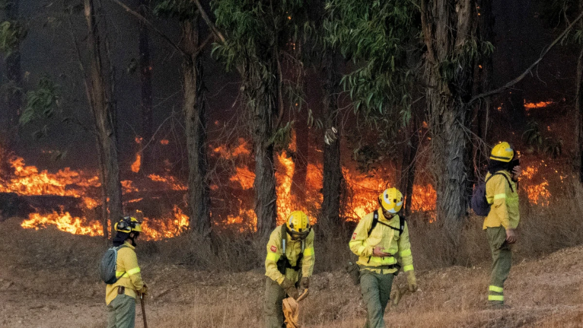 Incendio en Paterna del Campo, en Huelva