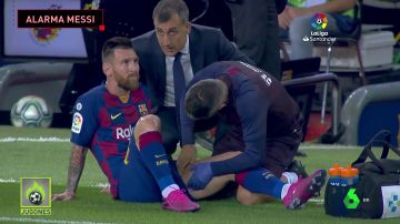 Messi, tocado