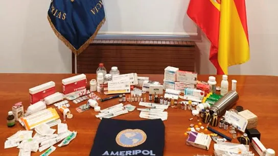 Imagen de parte de los productos incautados en la operación contra el dopaje Imagen de parte de los productos incautados en la operación contra el dopaje