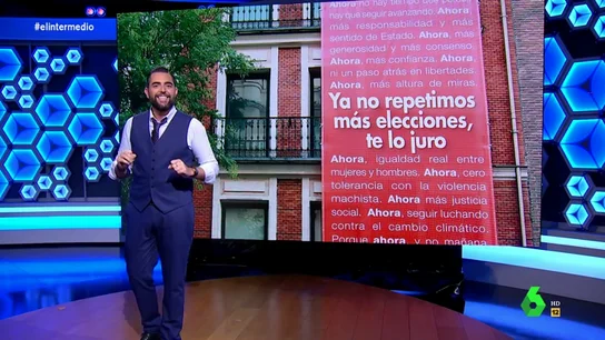 Estos son los lemas que Dani Mateo propone al PSOE para las próximas 'diez repeticiones electorales' Estos son los lemas que Dani Mateo propone al PSOE para las próximas 'diez repeticiones electorales'