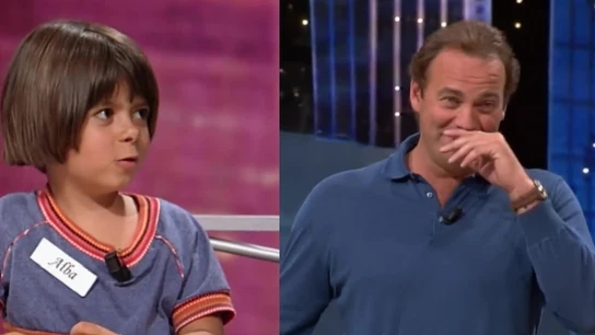 Alba, una niña de cinco años, y Bertín Osborne en un programa Alba, una niña de cinco años, y Bertín Osborne en un programa