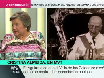 Cristina Almeida: "Hay 33.000 asesinados por Franco haciéndole compañía en el Valle de los Caídos" Cristina Almeida: "Hay 33.000 asesinados por Franco haciéndole compañía en el Valle de los Caídos"