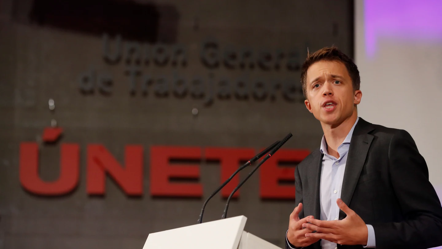 El portavoz de Más Madrid en el Parlamento regional, Íñigo Errejón, este miércoles, durante su intervención en la asamblea convocada por el partido. El portavoz de Más Madrid en el Parlamento regional, Íñigo Errejón, este miércoles, durante su intervención en la asamblea convocada por el partido.