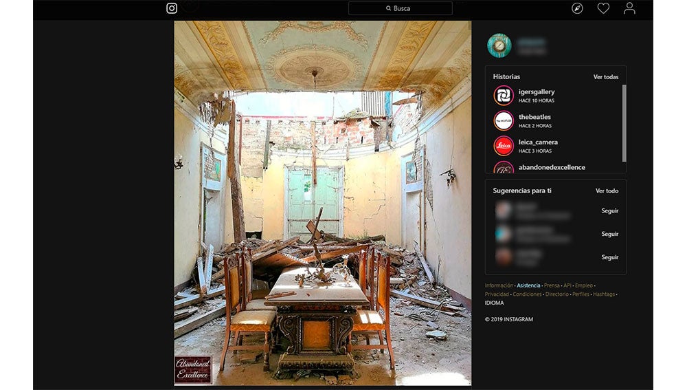 Instagram web en modo oscuro