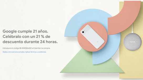 Descuentos de Google por su 21 aniversario Descuentos de Google por su 21 aniversario