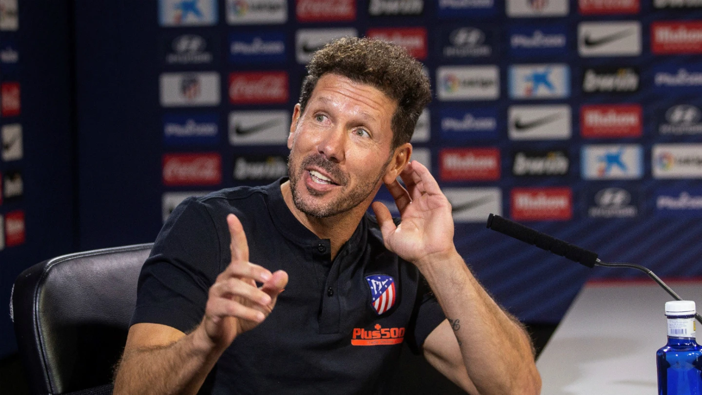 Simeone, en rueda de prensa Simeone, en rueda de prensa