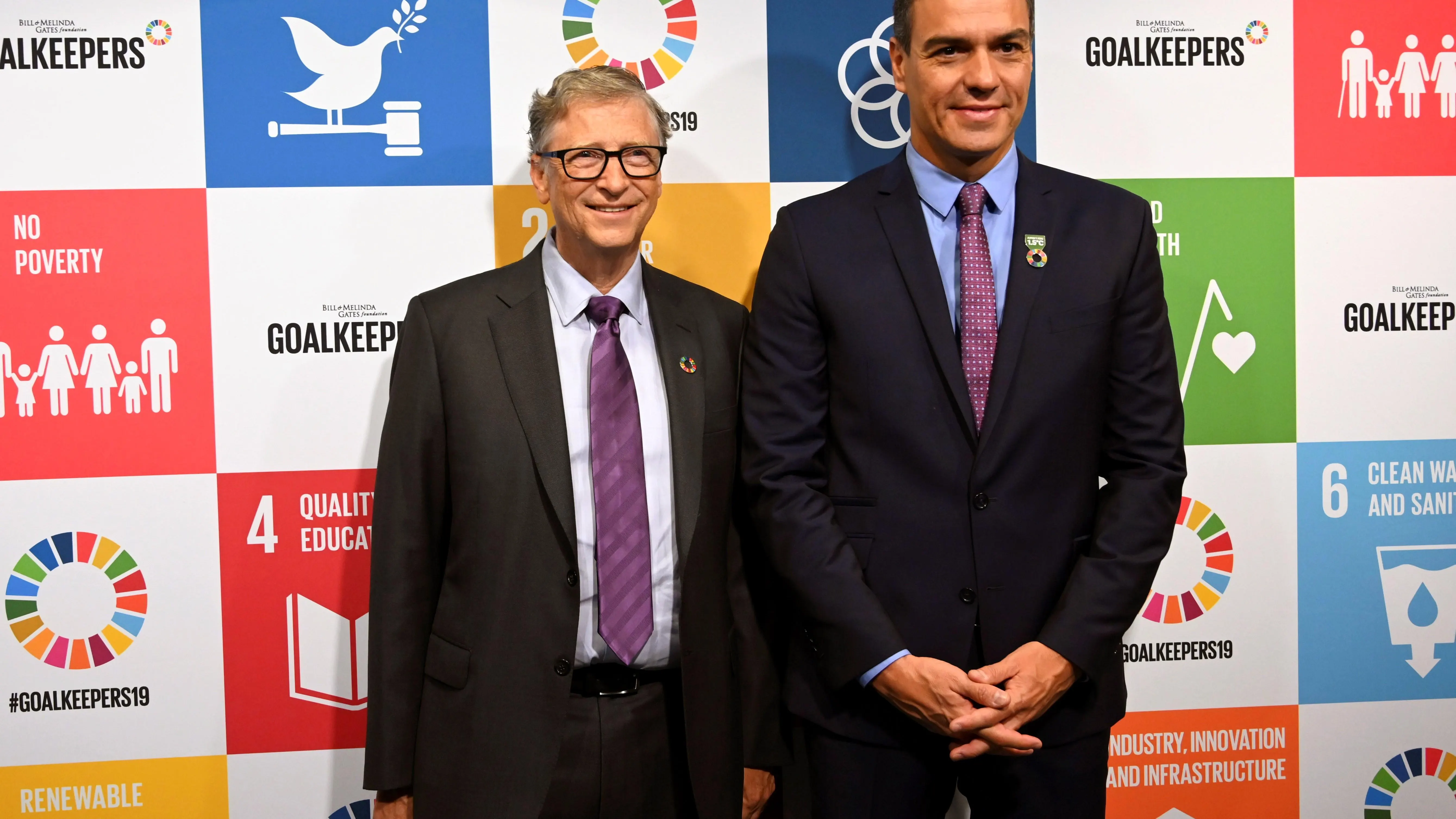 Bill Gates y Pedro Sánchez