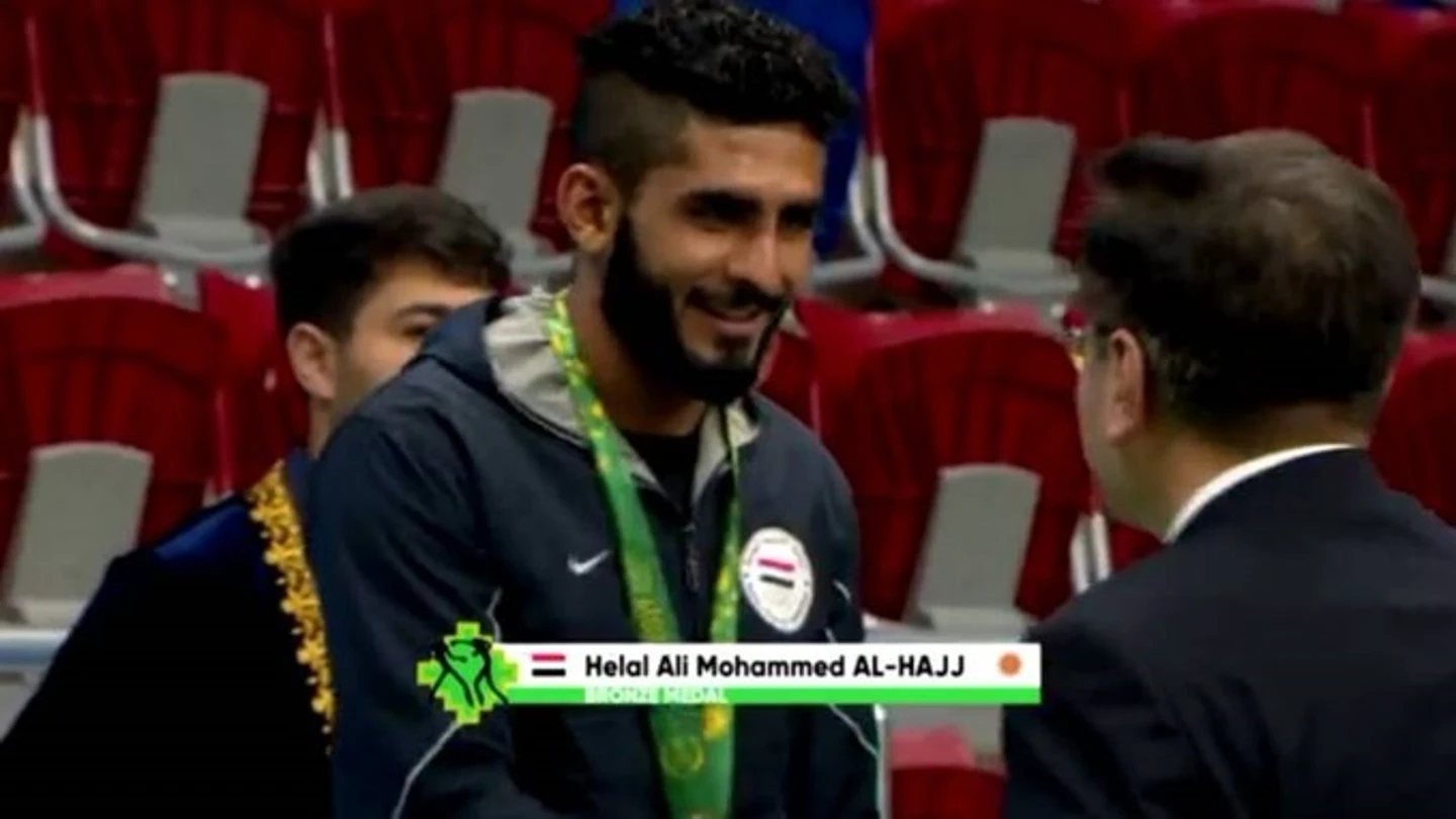 El medallista yemení Helal Ali Mohammed Al-Hajj El medallista yemení Helal Ali Mohammed Al-Hajj
