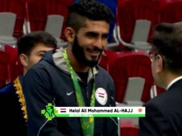 El medallista yemení Helal Ali Mohammed Al-Hajj El medallista yemení Helal Ali Mohammed Al-Hajj