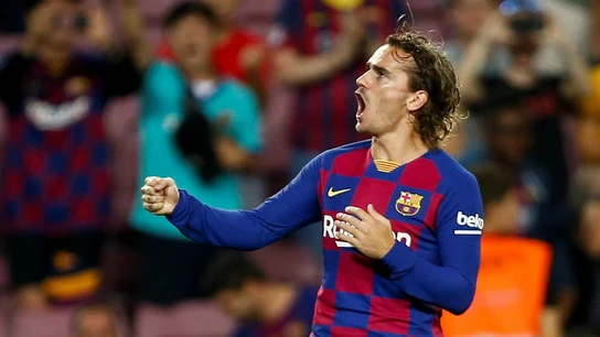 Griezmann celebra un gol Griezmann celebra un gol