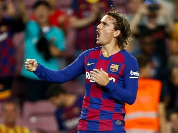 Griezmann celebra un gol Griezmann celebra un gol