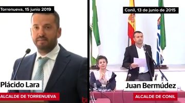 El alcalde de Torrenueva, Plácido Lara, y el de Conil, Juan Bermúdez