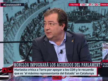 Fernández Vara: "El 155 no es un capricho, no se puede utilizar frente a cualquier incidente" Fernández Vara: "El 155 no es un capricho, no se puede utilizar frente a cualquier incidente"