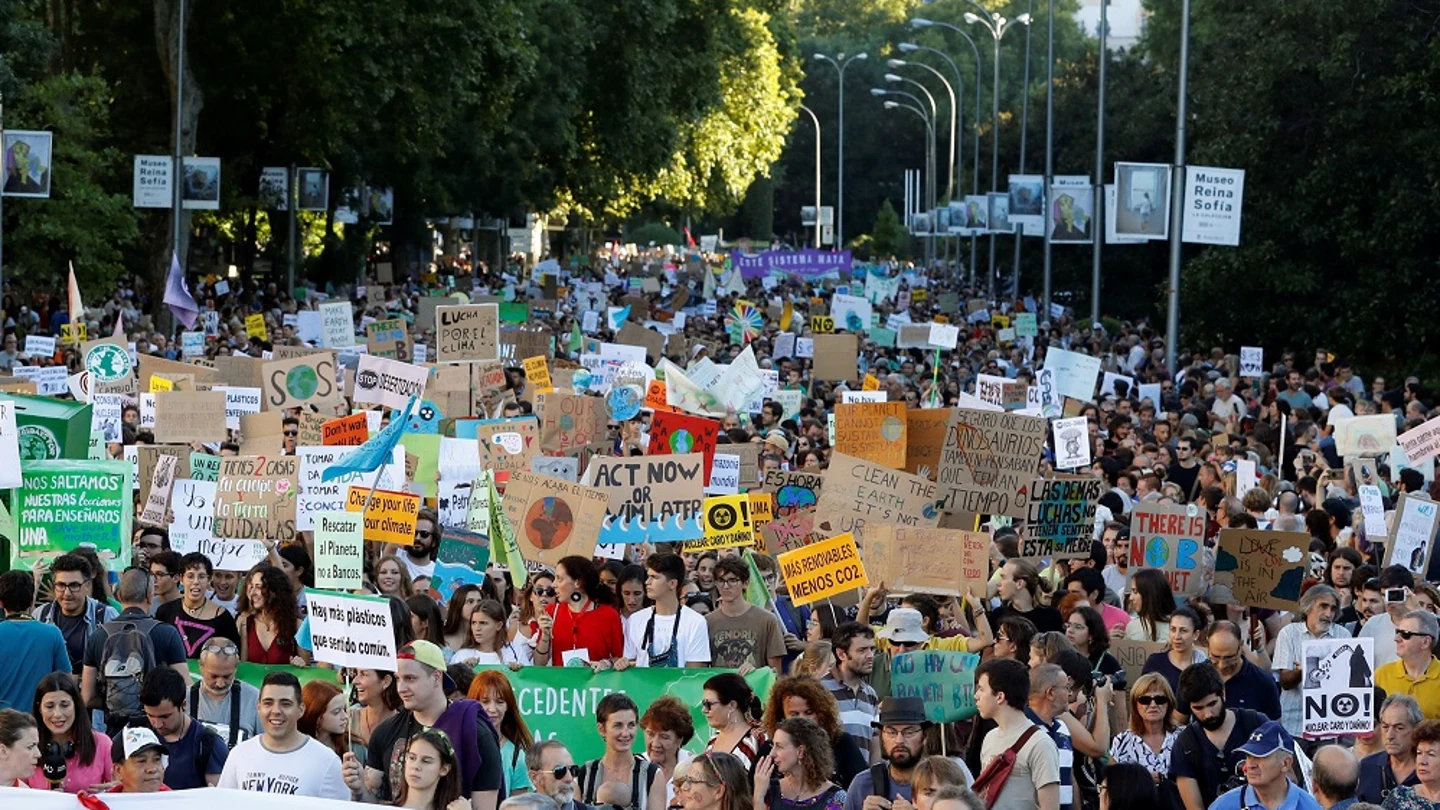 Imagen de la manifestación contra la crisis climática en Madrid Imagen de la manifestación contra la crisis climática en Madrid