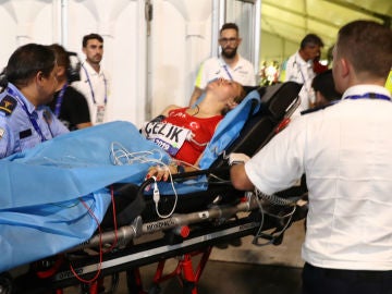 Fadine Çelik, en la maratón de Doha Fadine Çelik, en la maratón de Doha