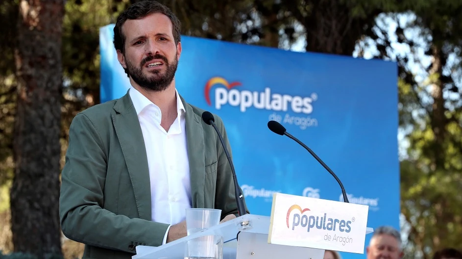 El presidente del PP, Pablo Casado