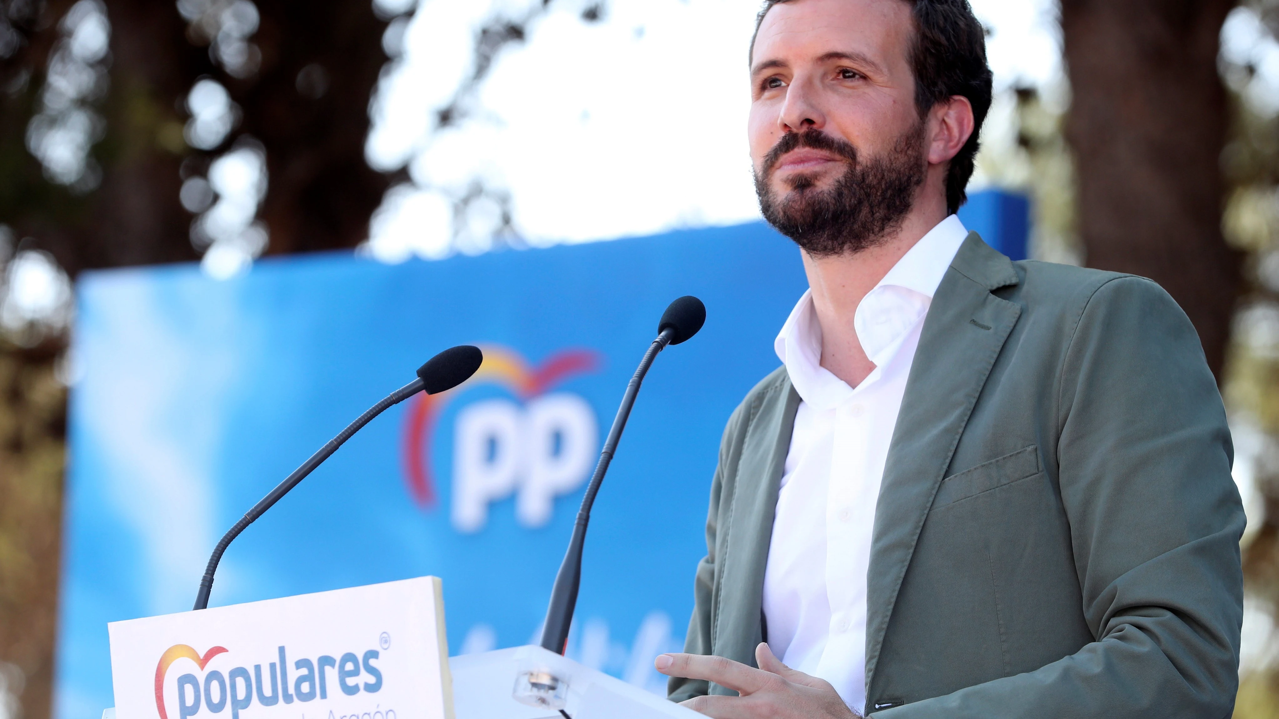 El presidente del PP, Pablo Casado