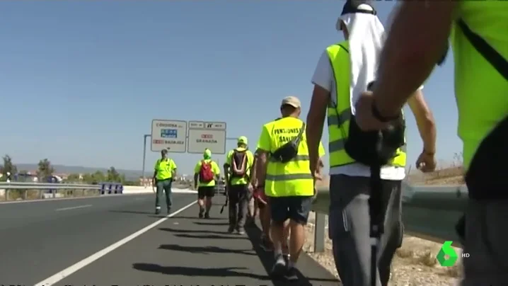 Pensionistas de camino a Madrid