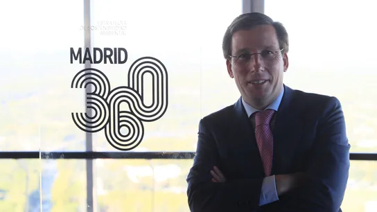 El alcalde de Madrid, José Luis Martínez-Almeida, durante la presentación de Madrid 360 El alcalde de Madrid, José Luis Martínez-Almeida, durante la presentación de Madrid 360
