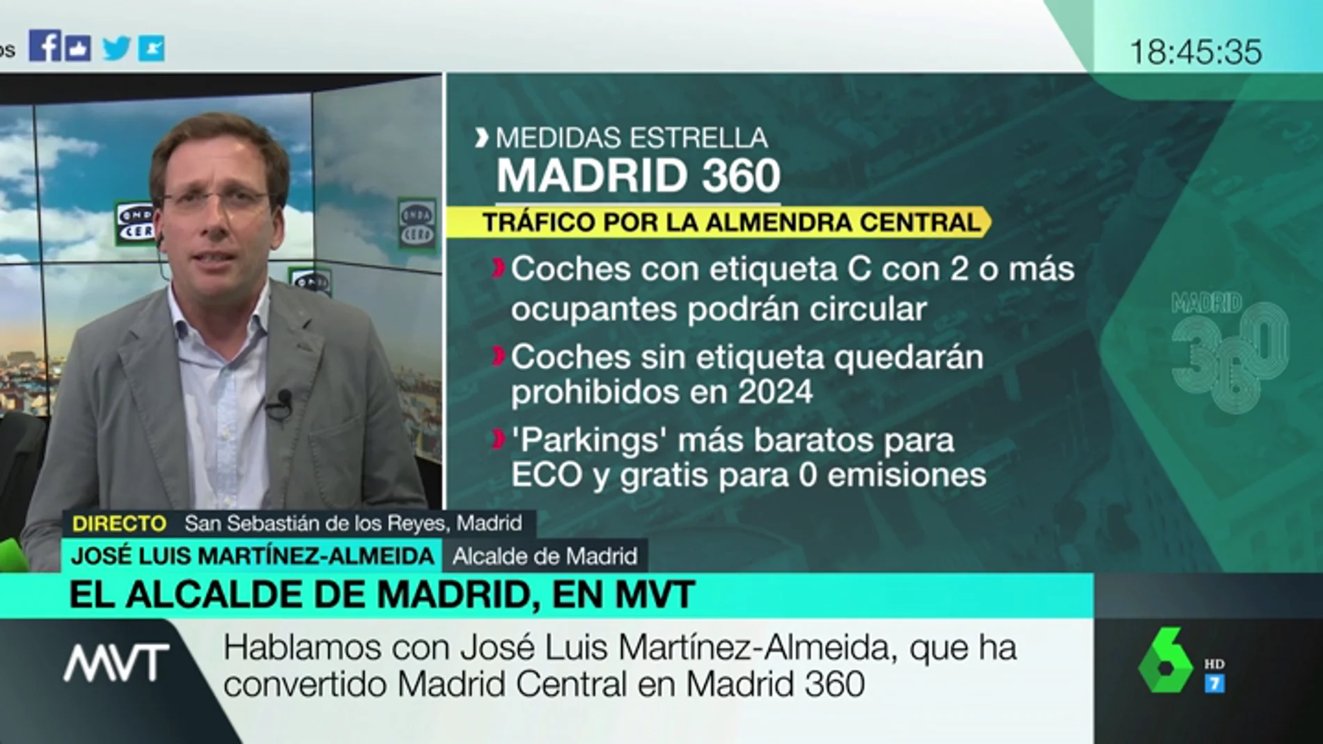 José Luis Martínez-Almeida: "Madrid 360 es un plan más ambicioso que el de Manuela Carmena"