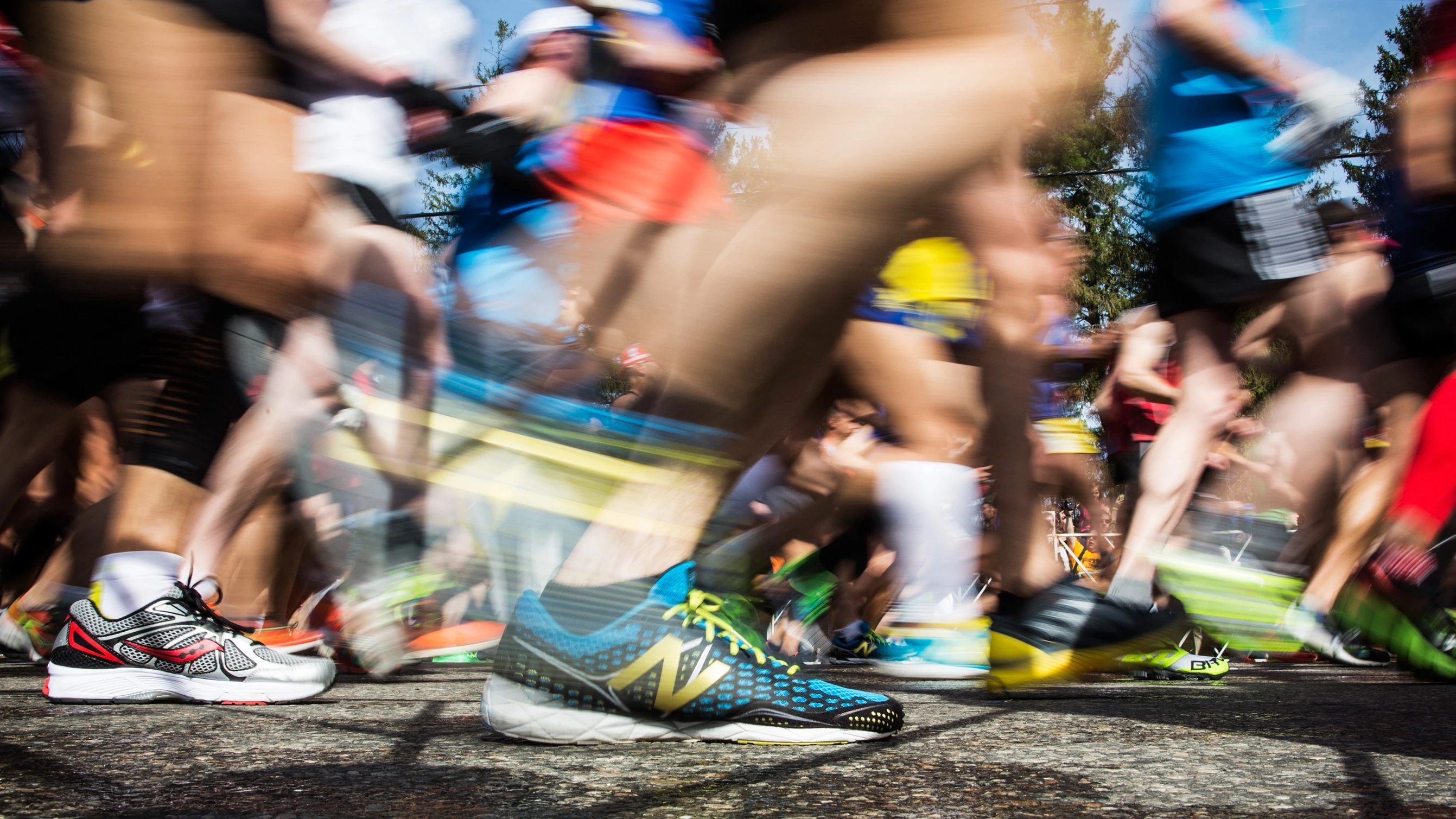 Corredores durante una prueba de atletismo