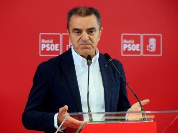 El secretario general del PSOE-M, José Manuel Franco, durante la rueda de prensa ofrecida este martes El secretario general del PSOE-M, José Manuel Franco, durante la rueda de prensa ofrecida este martes