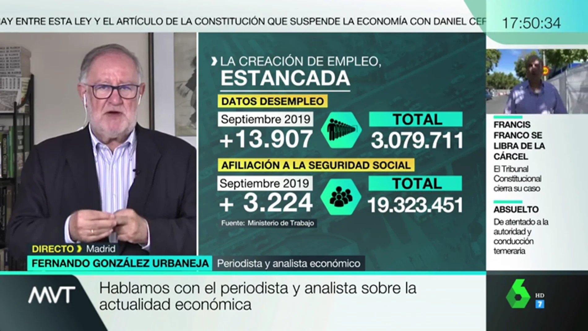 Fernando González: "La economía está temblando, pero no estamos en recesión"