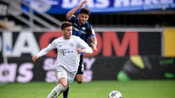 Lucas Hernández, durante un partido con el Bayern