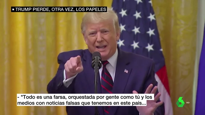 Trump estalla contra un periodista tras preguntarle por el 'Ucrania Gate': "Es una farsa orquestada por gente como tú"